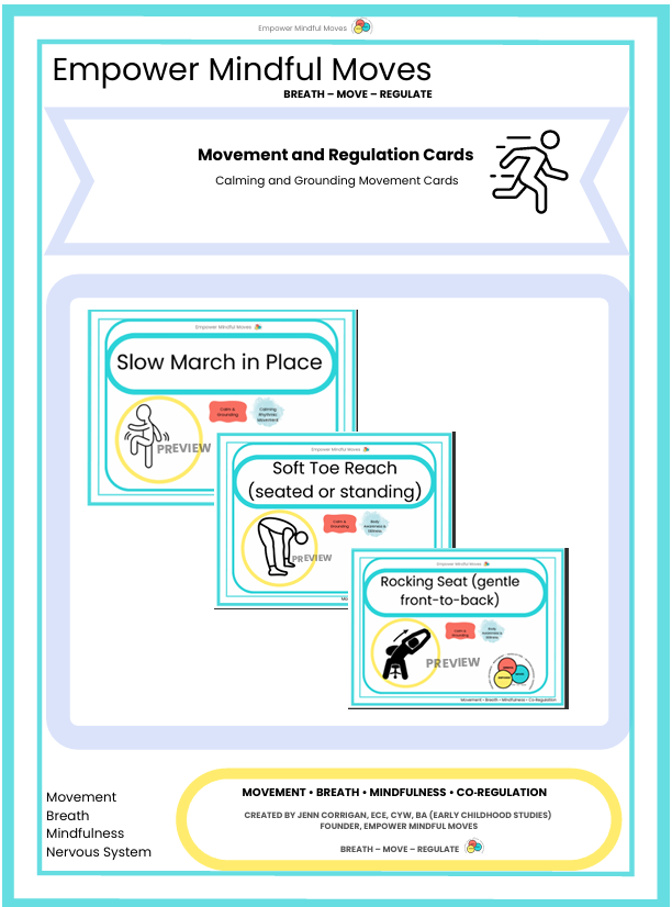 Calm and Grounding Movement Regulation Cards