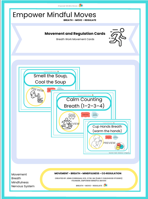 Breath Work Movement Regulation Cards