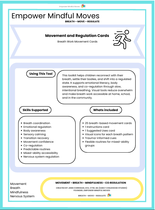 Breath Work Movement Regulation Cards
