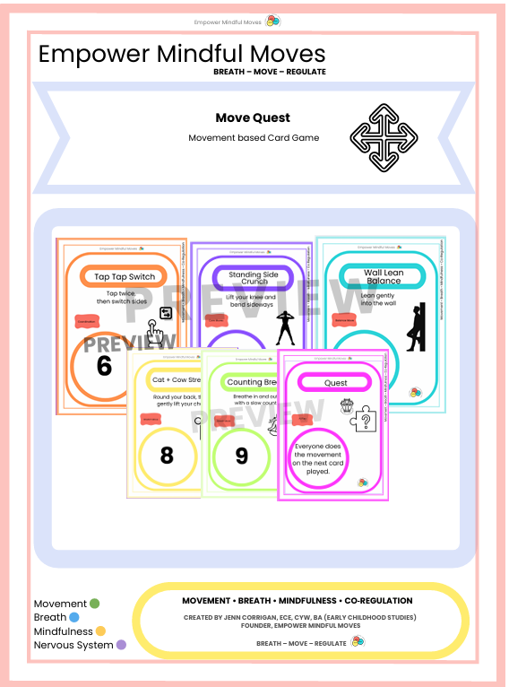 Move Quest Movement Regulation  Card Game
