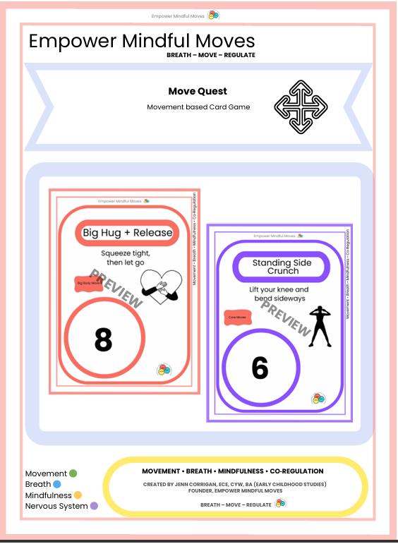 Move Quest Movement Regulation  Card Game