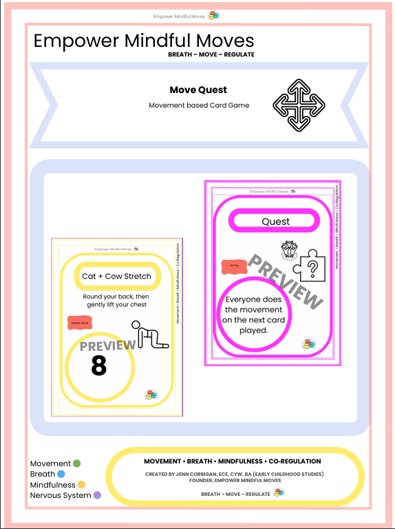 Move Quest Movement Regulation  Card Game
