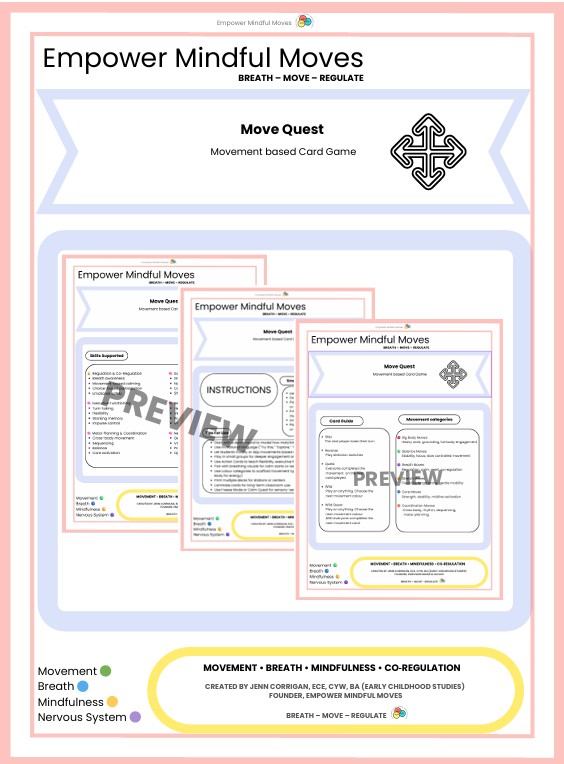 Move Quest Movement Regulation  Card Game