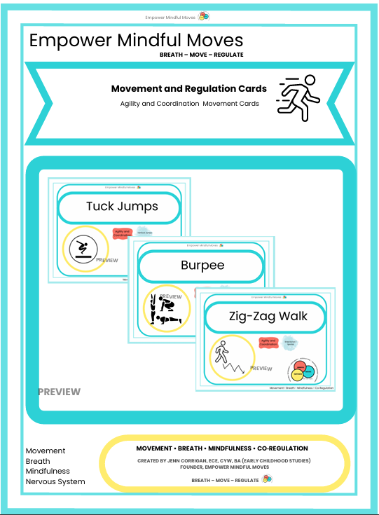 Agility and Coordination Movement Regulation Cards