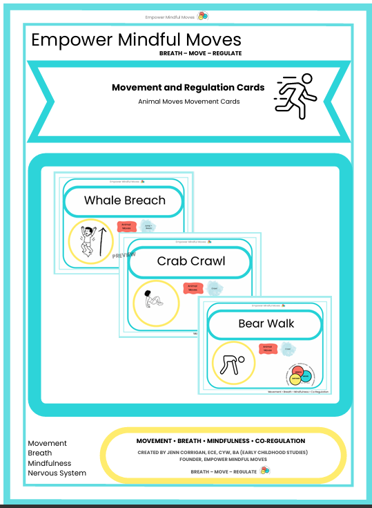 Animal Moves Movement Regulation Cards