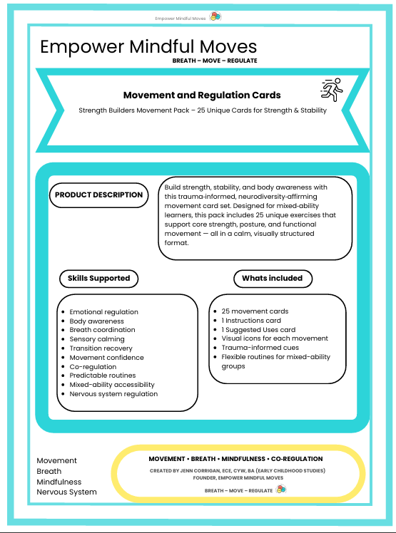 Strength Builders Movement Regulation Cards