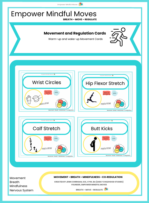Warm-up and Wake-up Movement Regulation Cards