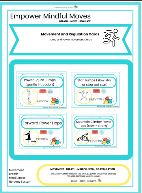 Sensory Seekers Movement Regulation Cards Combo 3 Pack