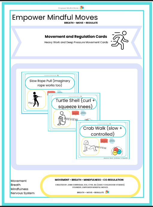 Sensory Seekers Movement Regulation Cards Combo 3 Pack