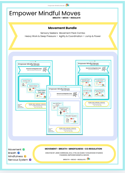 Sensory Seekers Movement Regulation Cards Combo 3 Pack