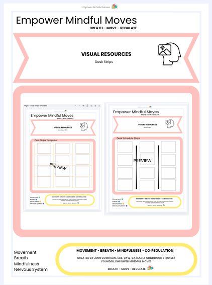 Visual Supports  Desk Strips