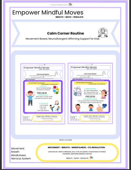 5 Step Calm Corner Routine