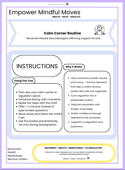 5 Step Calm Corner Routine