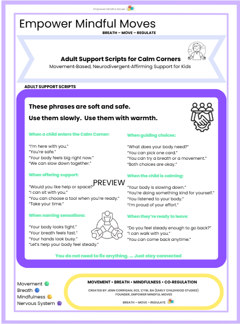 Adult Co-Regulation Scripts Poster