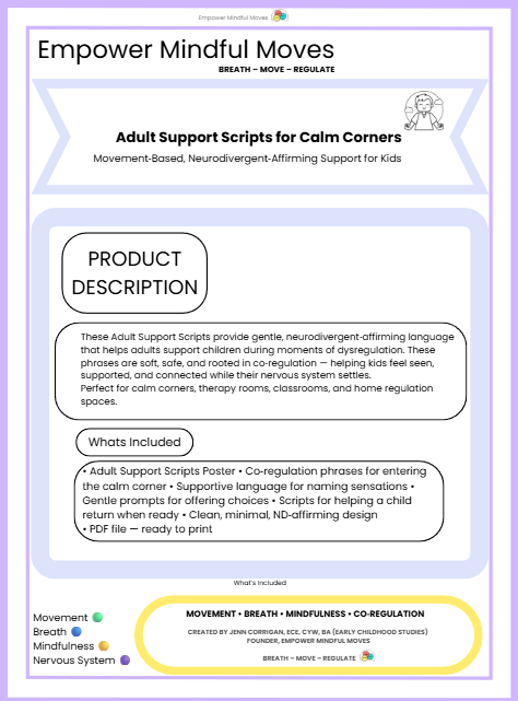 Adult Co-Regulation Scripts Poster