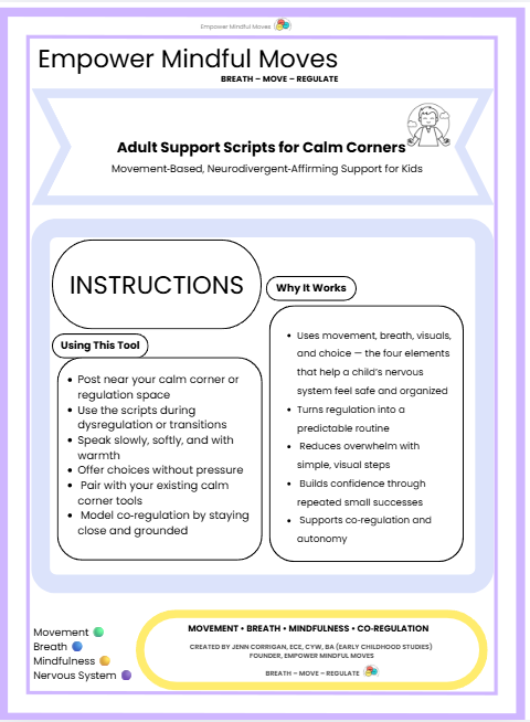 Adult Co-Regulation Scripts Poster