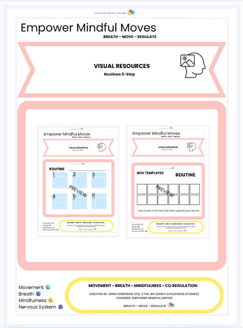 6 Step Routine Visual Template