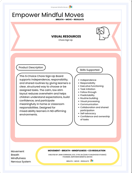 Chore Sign Up Visual