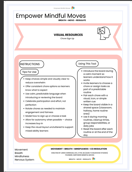 Chore Sign Up Visual