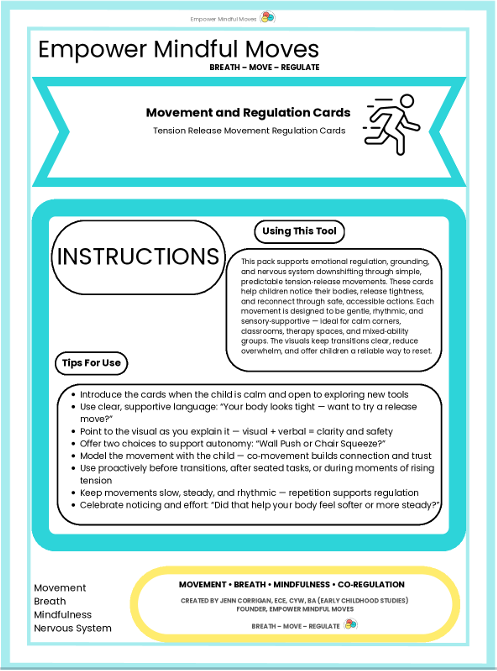 Tension Release Movement Regulation Cards