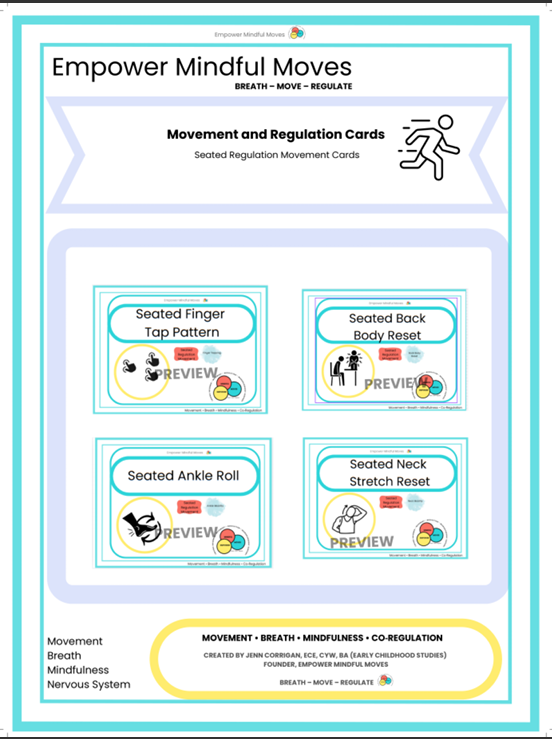 Seated Regulation Movement Cards