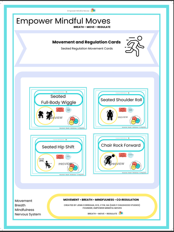 Seated Regulation Movement Cards