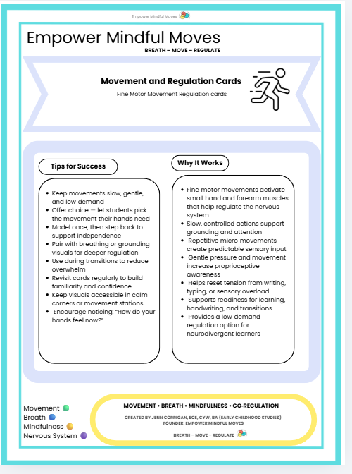 Fine Motor Movement Regulation