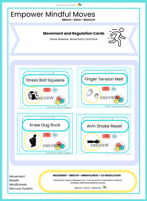 Stress Release Movement Regulation Cards