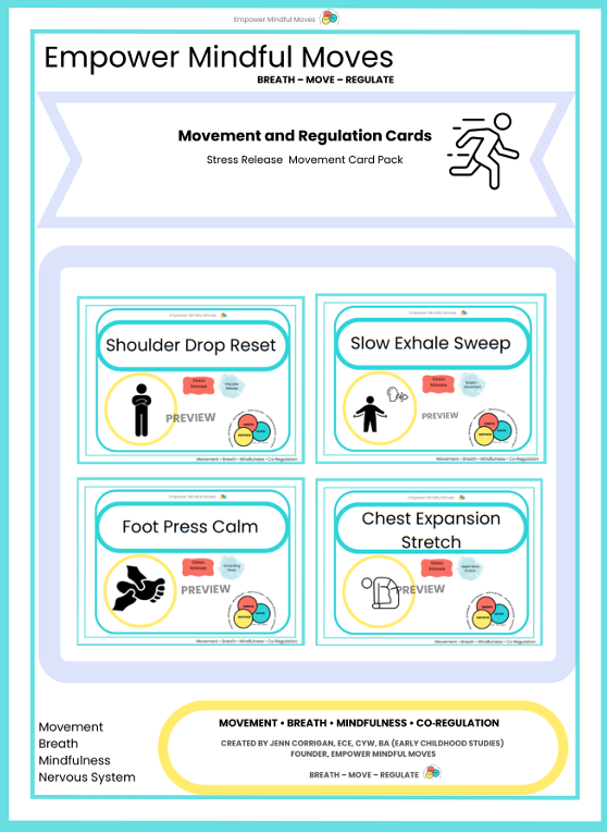Stress Release Movement Regulation Cards