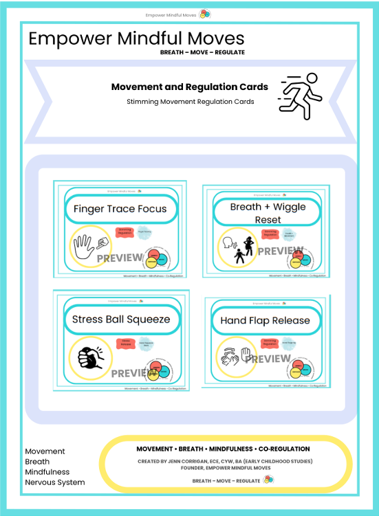 Stimming Movement Regulation Cards