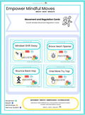 Growth Mindset Movement Regulation Cards