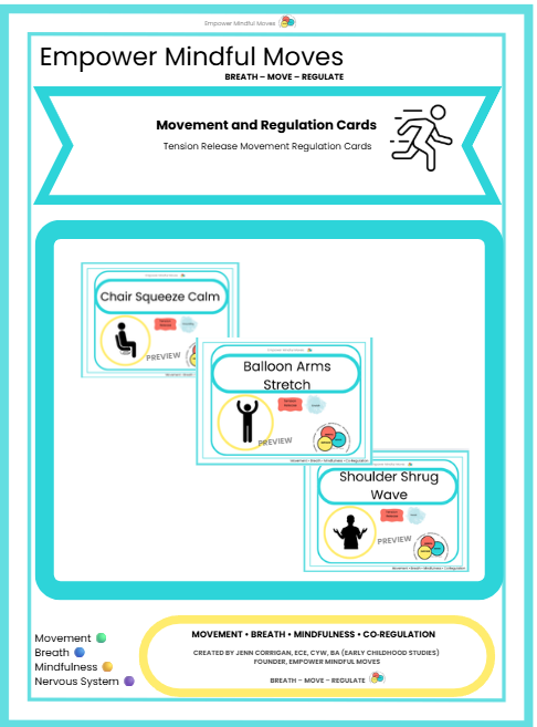 Reset & Try Again Movement Regulation 3 Pack Combo  Bundle | ND‑Affirming Calm Corner Printable