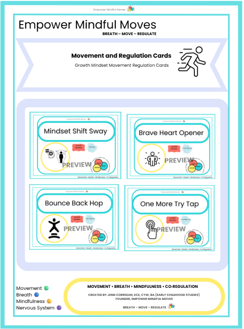 Reset & Try Again Movement Regulation 3 Pack Combo  Bundle | ND‑Affirming Calm Corner Printable