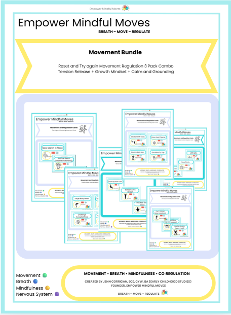 Reset & Try Again Movement Regulation 3 Pack Combo  Bundle | ND‑Affirming Calm Corner Printable
