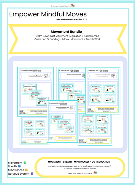 Calm Down Fast Movement Regulation Bundle | ND‑Affirming Calm Corner Printable