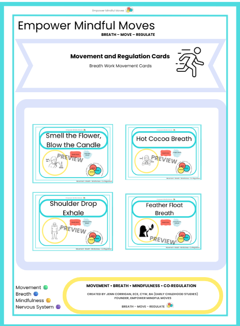 Calm Down Fast Movement Regulation Bundle | ND‑Affirming Calm Corner Printable