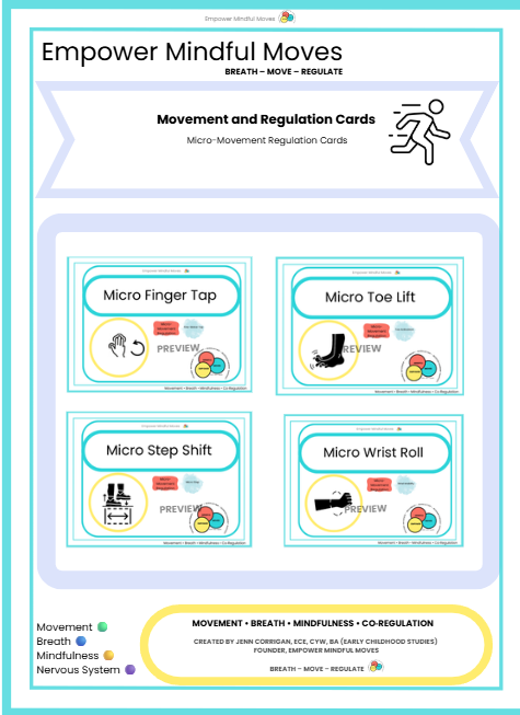 Calm Down Fast Movement Regulation Bundle | ND‑Affirming Calm Corner Printable