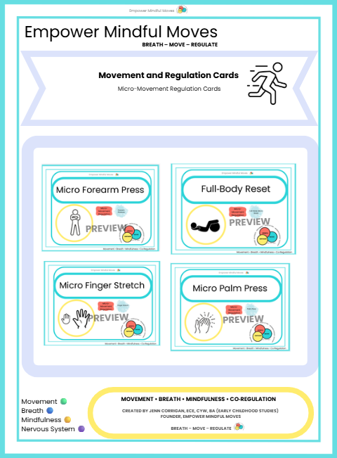 Calm Down Fast Movement Regulation Bundle | ND‑Affirming Calm Corner Printable