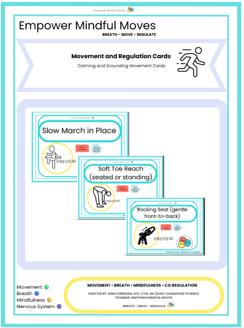 Calm Down Fast Movement Regulation Bundle | ND‑Affirming Calm Corner Printable