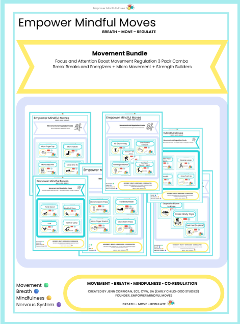 Focus & Attention Boost Movement Regulation Bundle | ND‑Affirming Classroom Printable