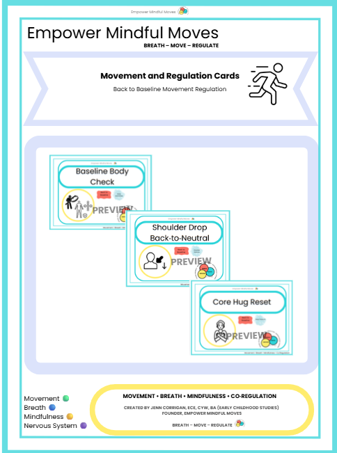 Transitions Without Chaos Movement Regulation Bundle | ND‑Affirming Classroom Printable