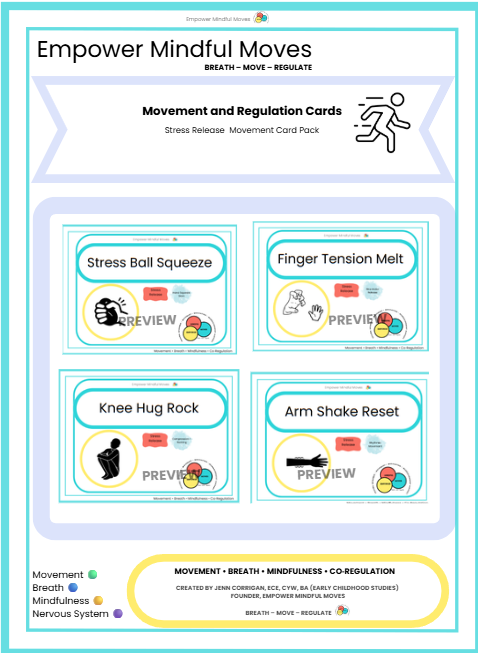 Transitions Without Chaos Movement Regulation Bundle | ND‑Affirming Classroom Printable