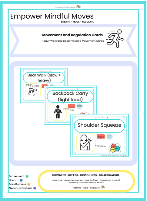 Sensory Support for Big Feels Movement Regulation Bundle | ND‑Affirming Classroom Printable