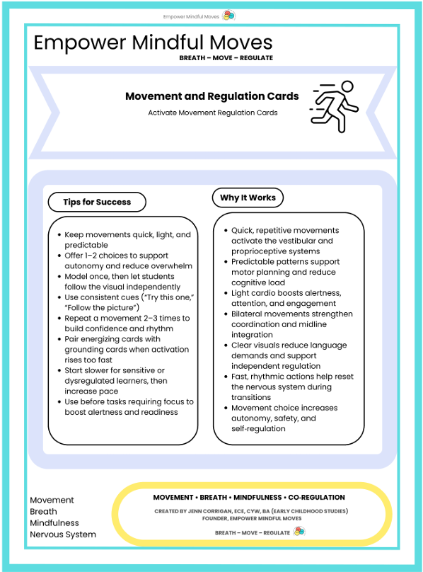 Activate Movement Regulation Cards
