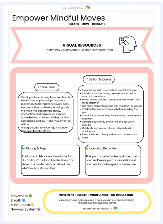 Autonomy Visual Support: I Want + Now–Next–Then Board | Communication & Transition Tool