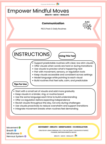 Daily Routine PECS pack 3 - Visuals for Kids | ND‑Affirming Routine Cards | Autism, ADHD, AAC, Classroom & Home Routines