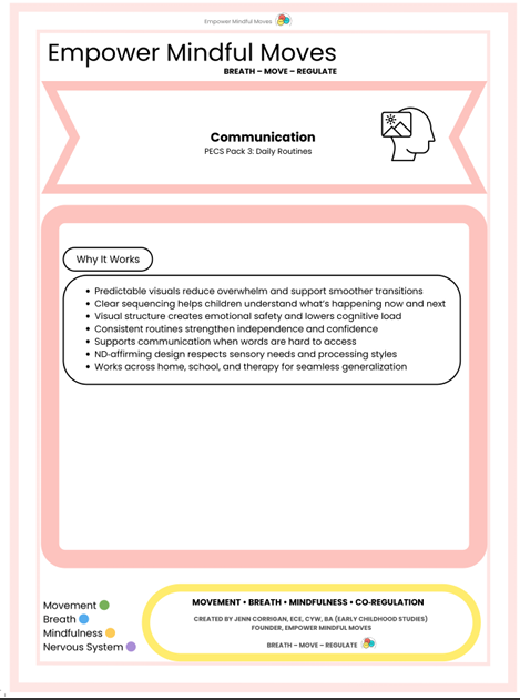 Daily Routine PECS pack 3 - Visuals for Kids | ND‑Affirming Routine Cards | Autism, ADHD, AAC, Classroom & Home Routines