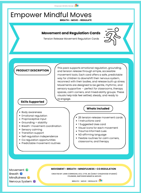Nighttime & Down‑Regulation – Movement Regulation 3 Pack Combo (Tension Release + Breath Work + Calm & Grounding)