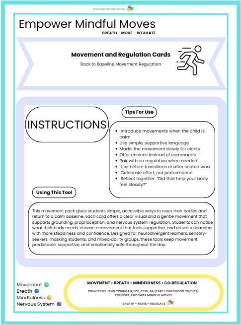 Stop & Reset – Movement Regulation 3 Pack Combo (Overwhelm Reset + Stabilizations + Back to Baseline)