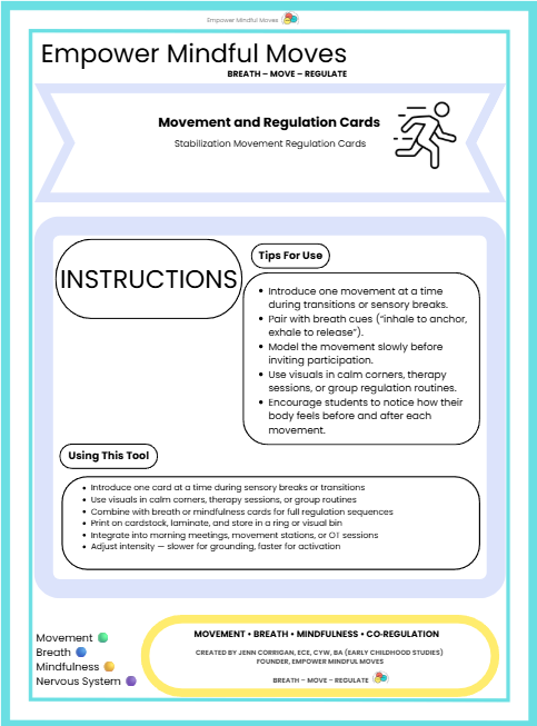 Stop & Reset – Movement Regulation 3 Pack Combo (Overwhelm Reset + Stabilizations + Back to Baseline)
